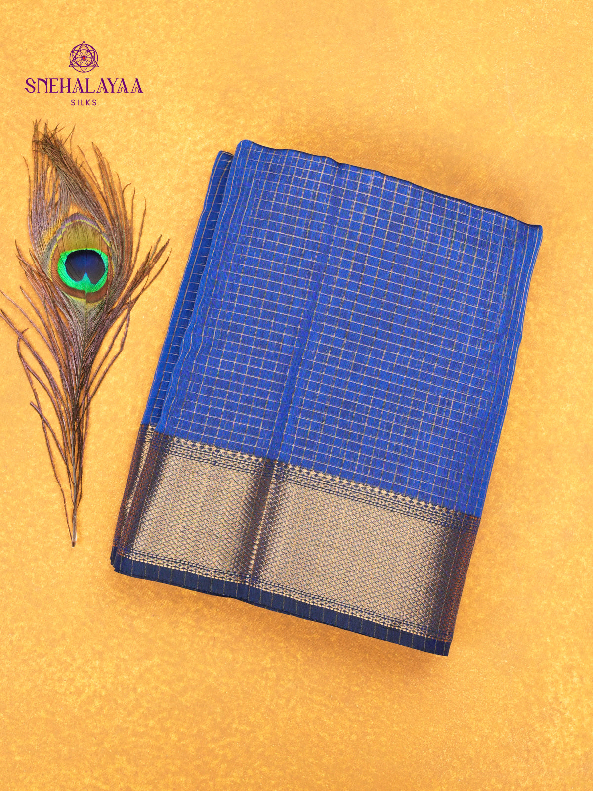 Blue Maheshwari Silk Cotton Saree