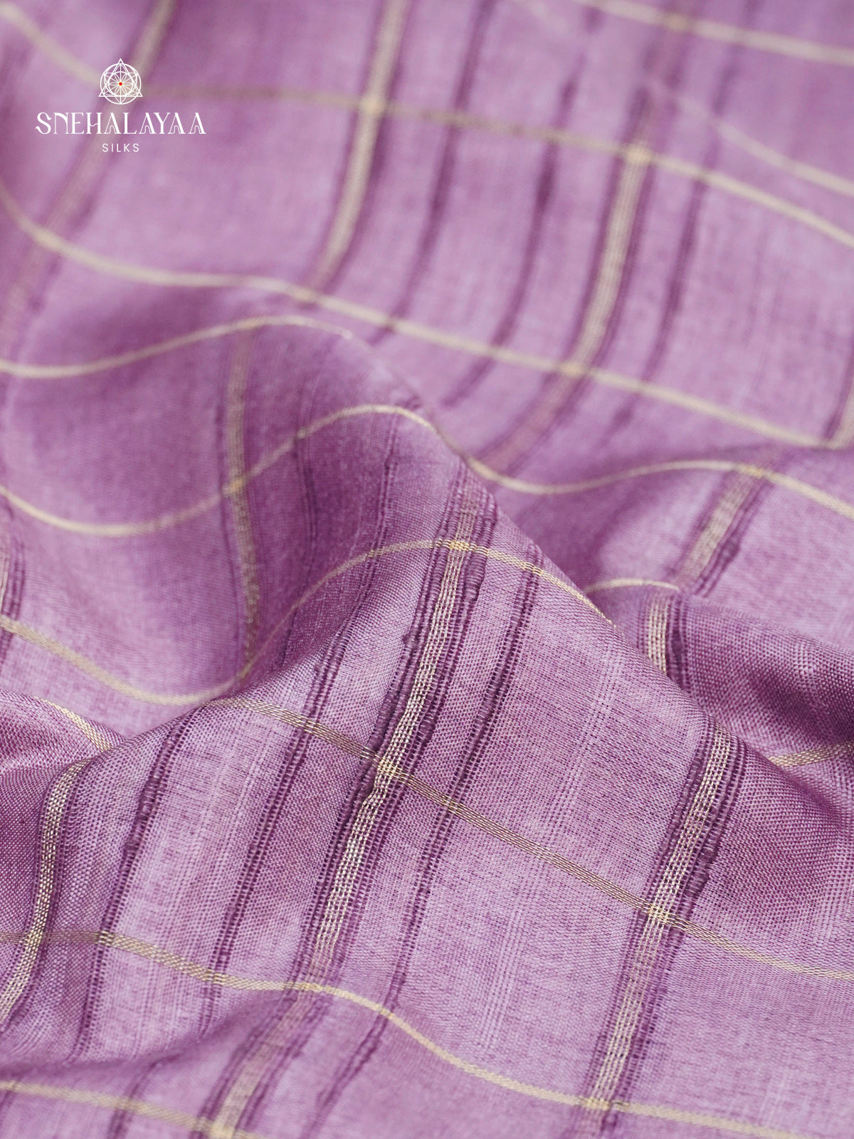 Lavender Munga Tussar Embroidery Saree