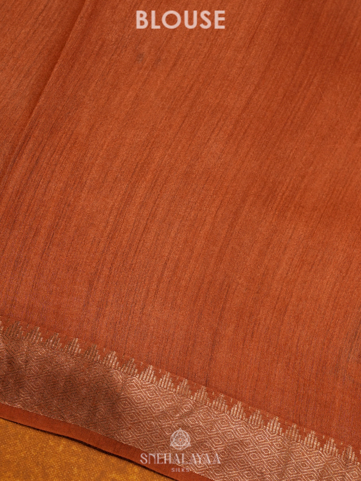 Rust orange Chanderi Saree