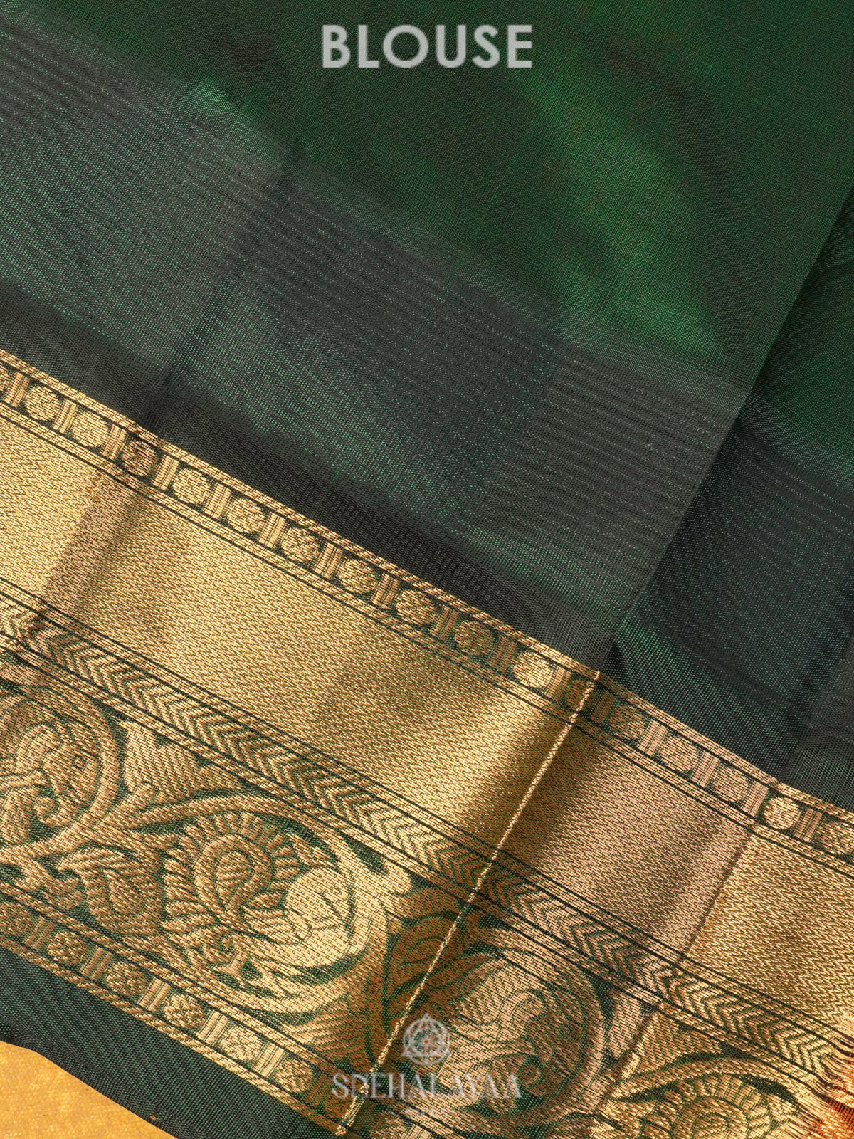 Orange Kanchi Silk Cotton Saree