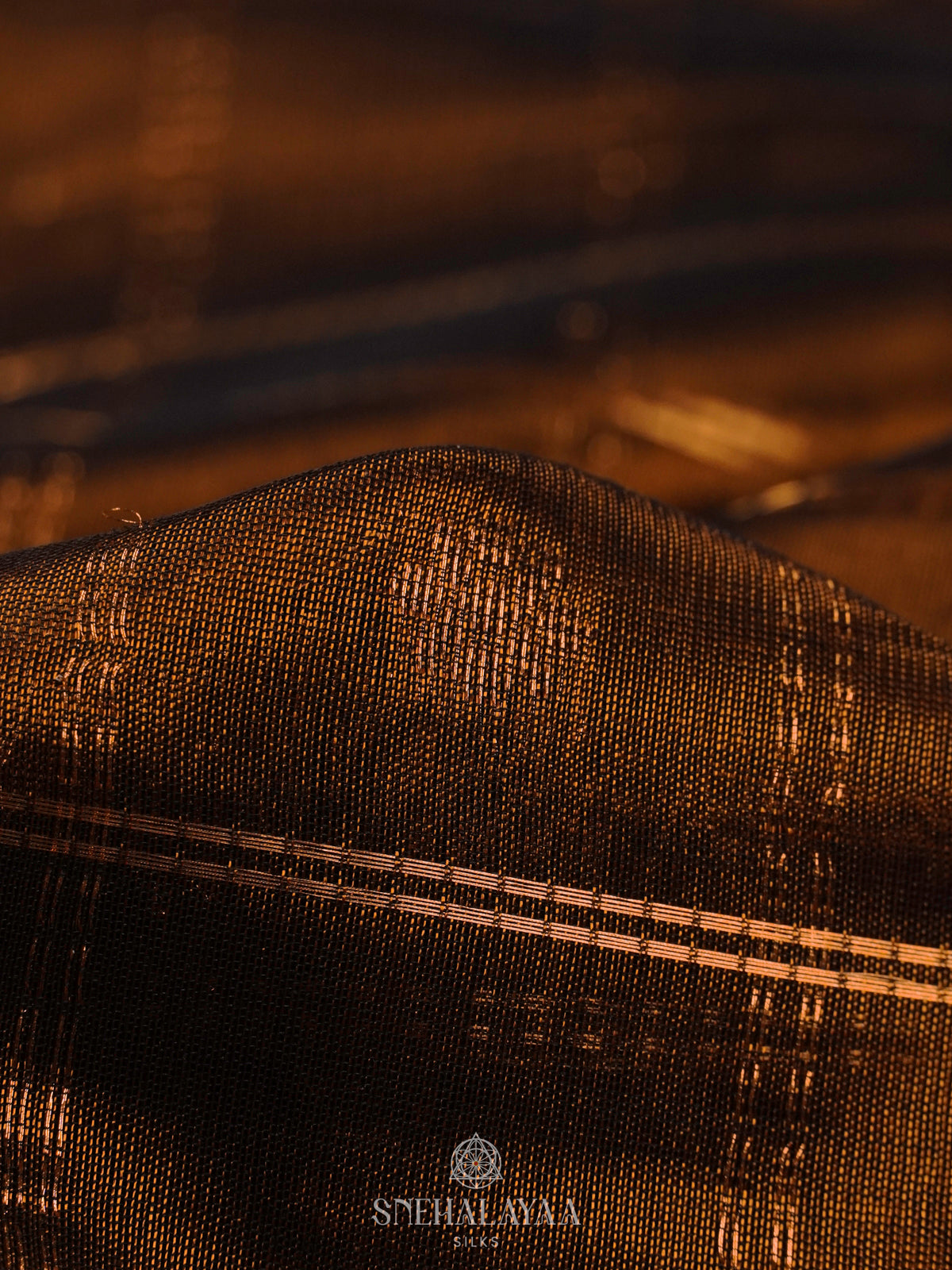 Brown Mangalagiri Kuppadam Silk Saree