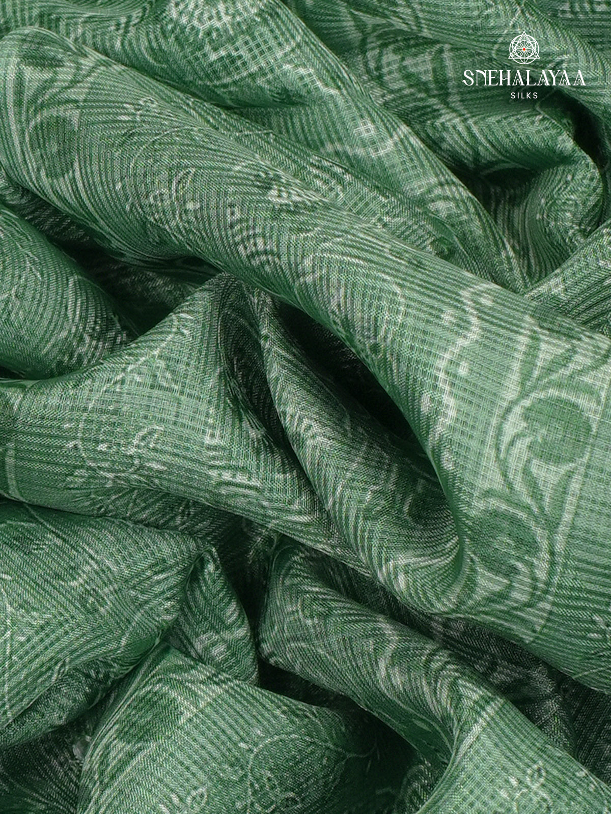 Pastel Green Kota Embroidery Saree