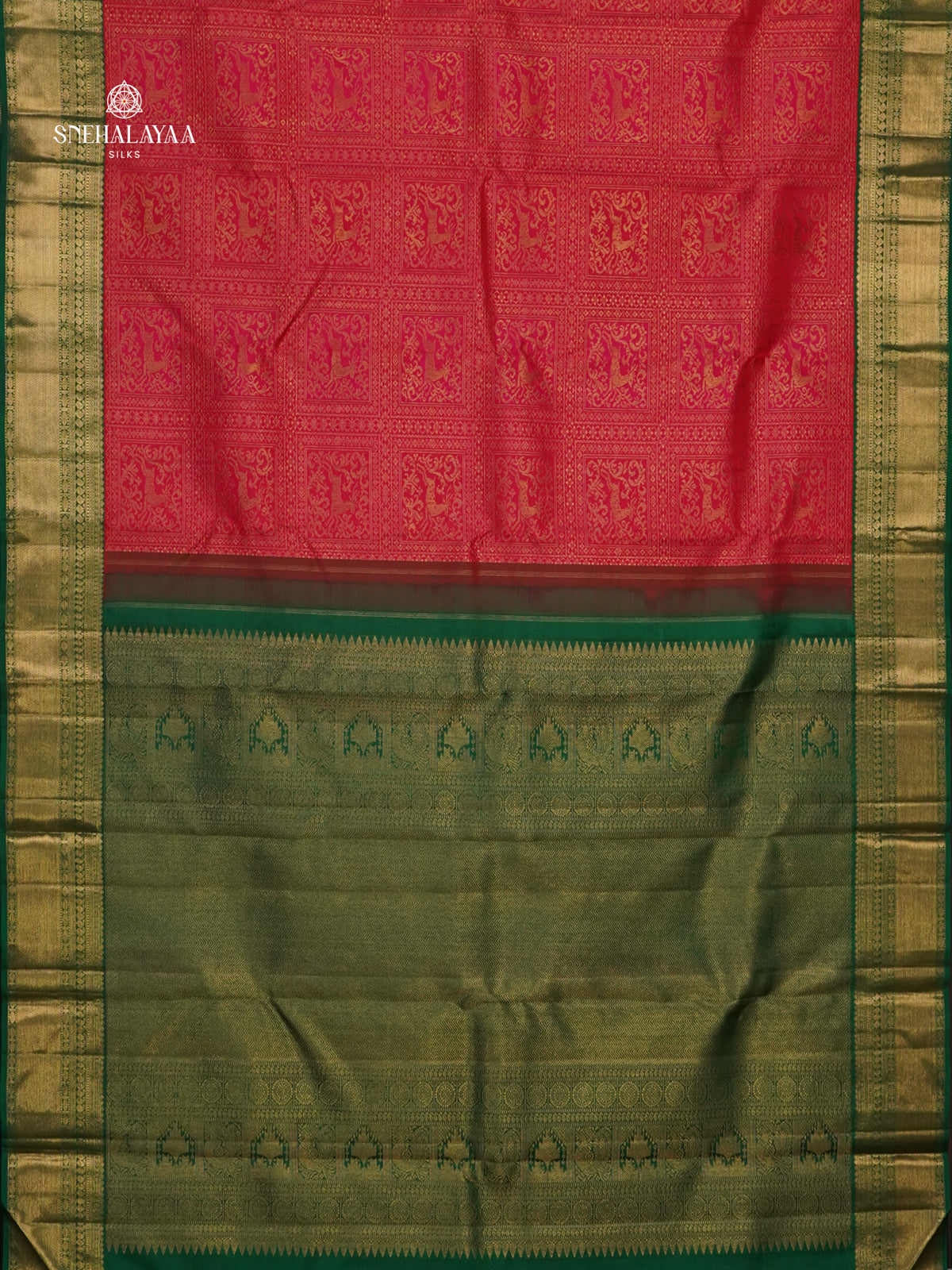 Rani Pink Kanjivaram Silk Saree