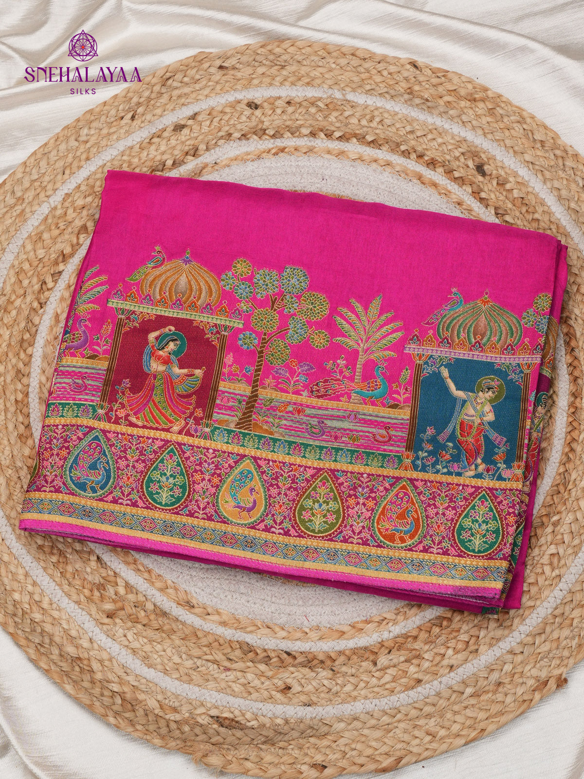 Pink Banaras Silk Saree