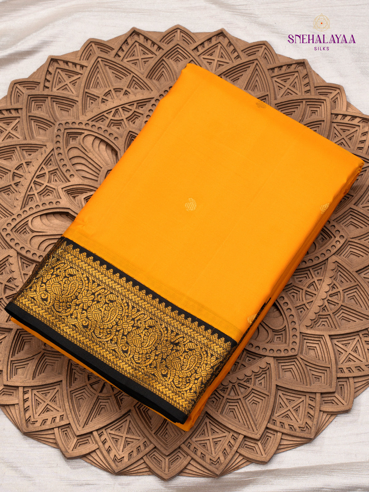 Orange Kanjivaram Silk Saree