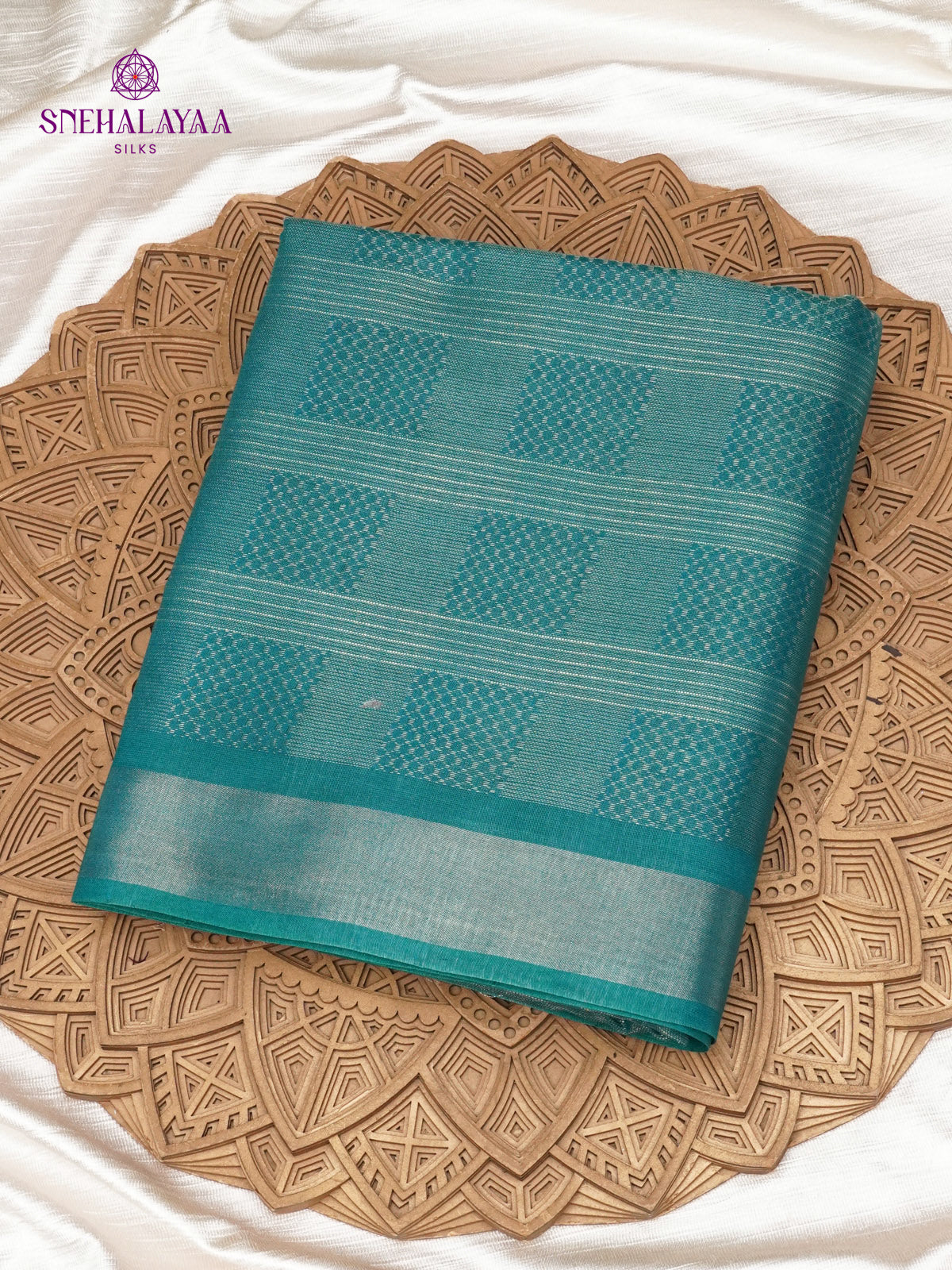 Blue Bamboo Silk Saree