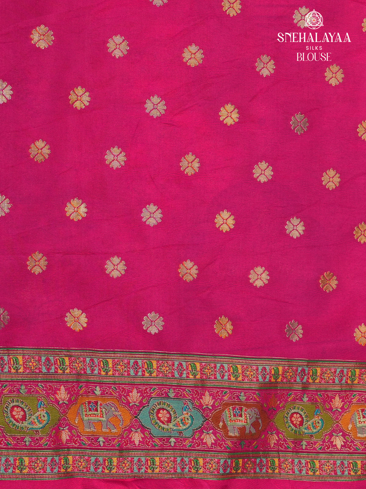 Rani Pink Banaras Silk Saree