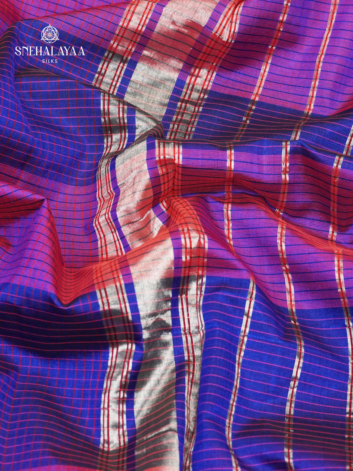 Blue Mangalagiri Silk Cotton Saree