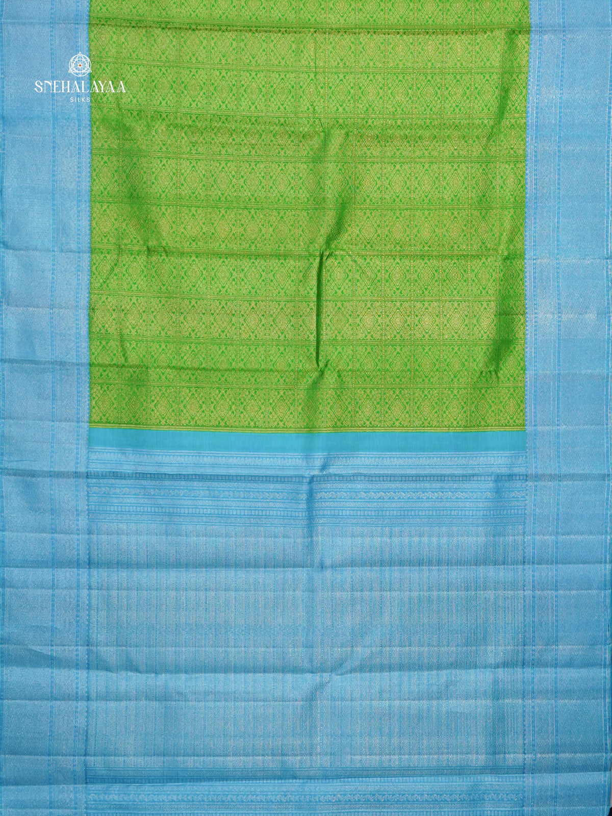Leaf Green Kanjivaram silk saree