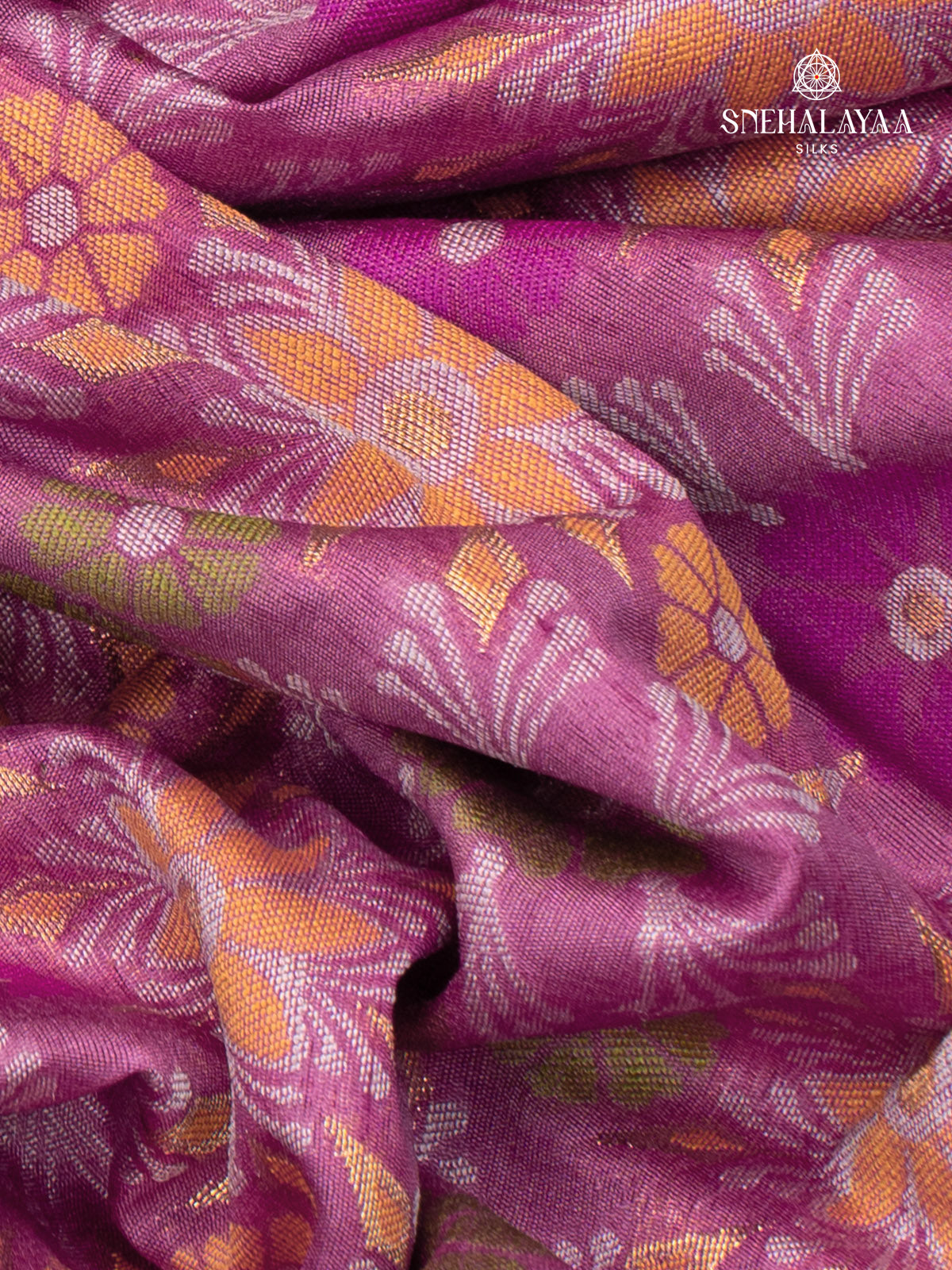 Purple Ikat Silk Saree