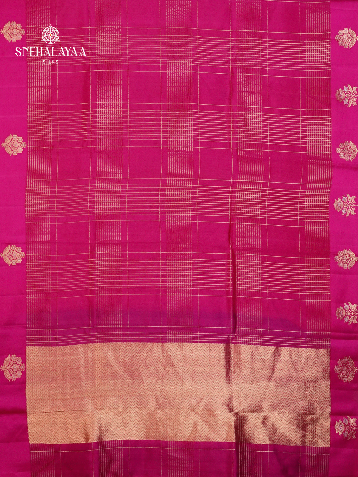 Pink Banras Poona Silk Saree