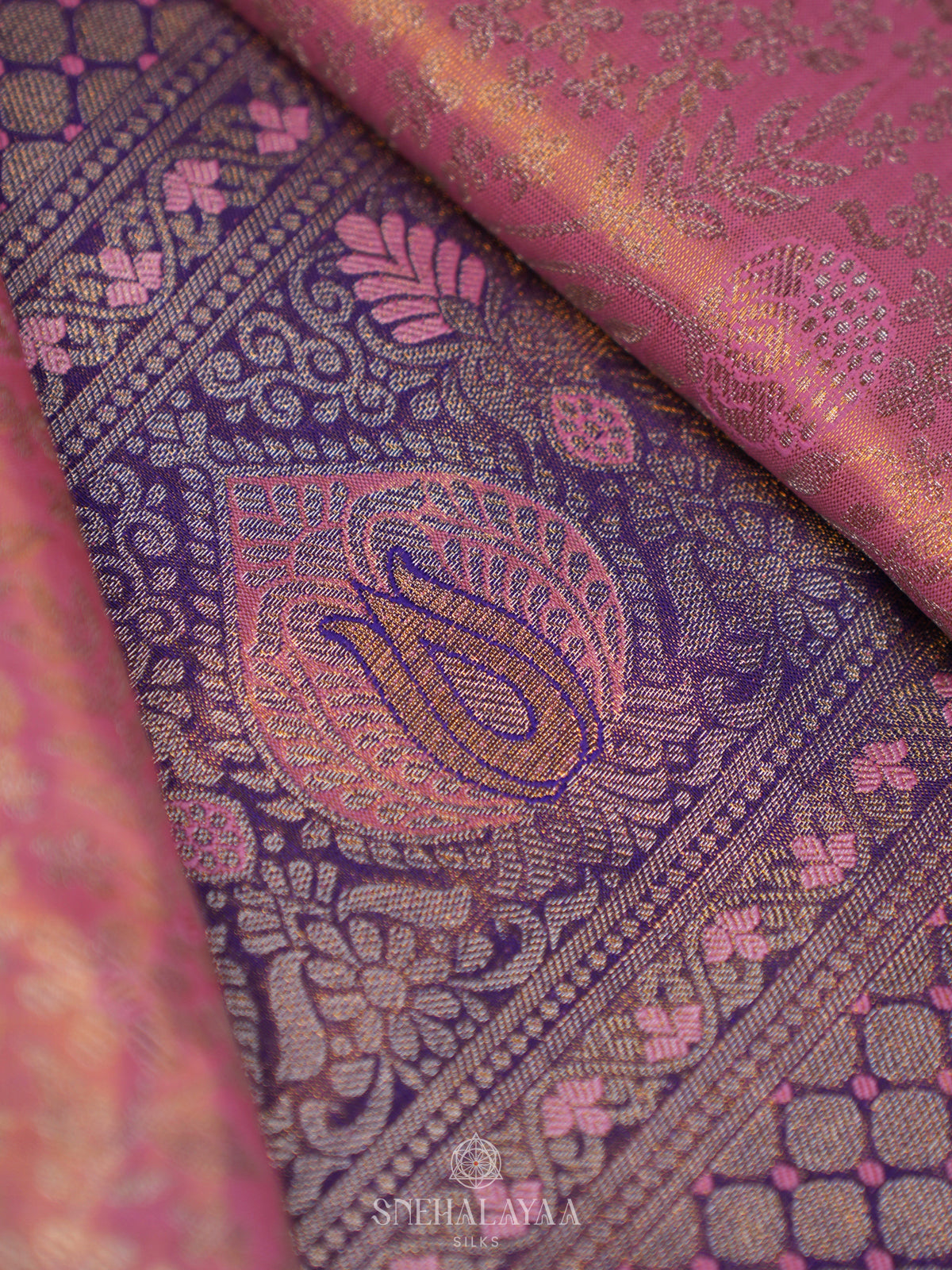Pink Kanjivaram Silk Saree