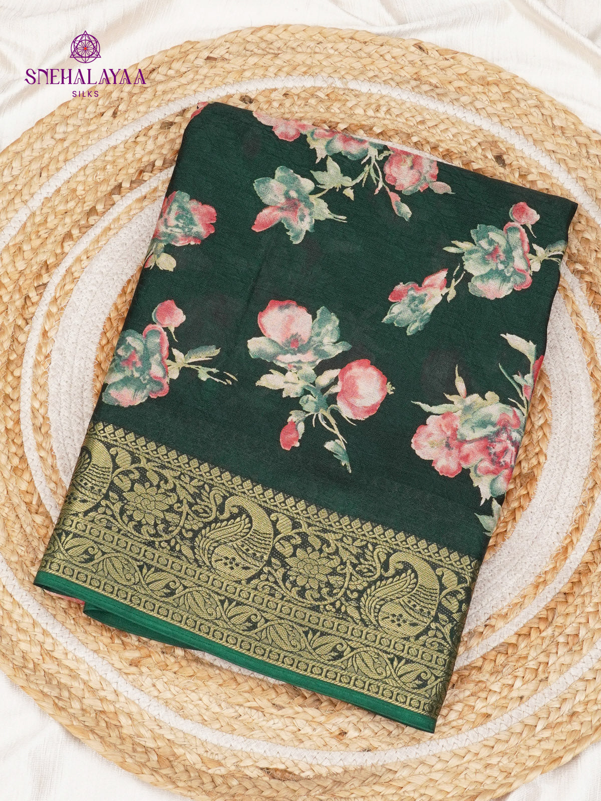 Green Dola Silk Saree