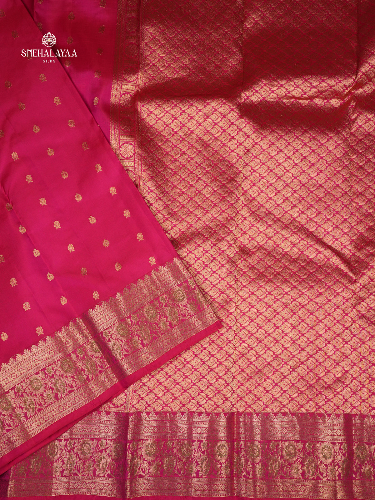 Rani Pink Kanjivaram Silk Saree