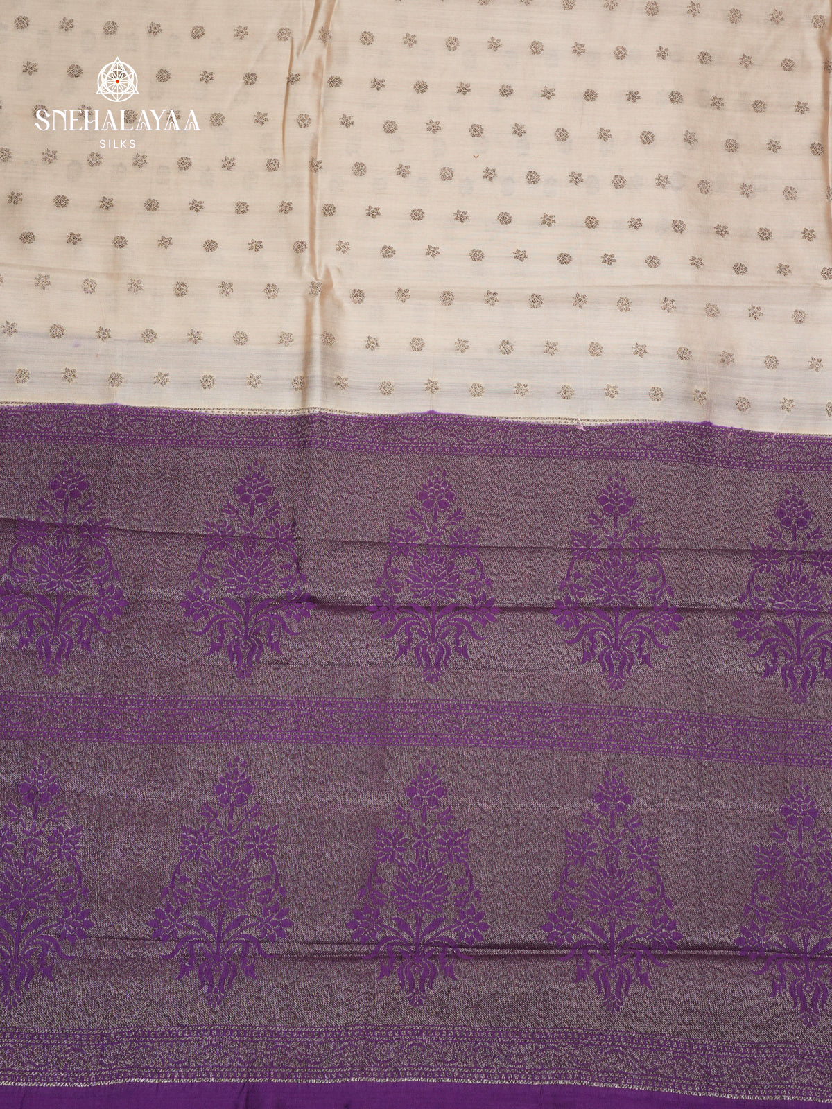 Beige Banaras Chiniya Silk Saree