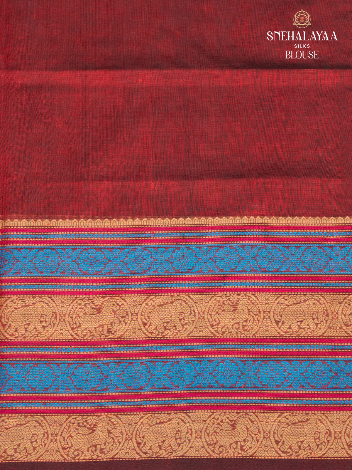 Maroon Kanchi Silk Cotton Saree