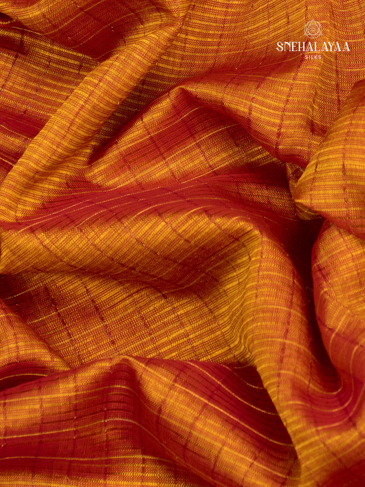 Orange Mangalagiri Silk Cotton Saree