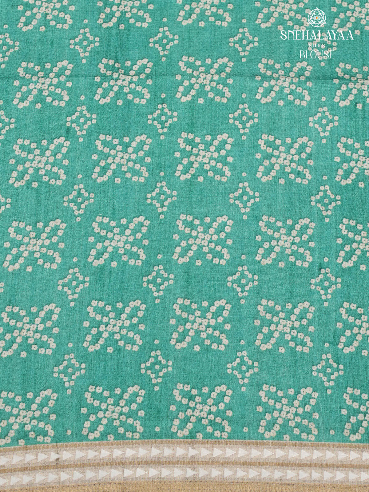 Off White Printed Tussar Saree