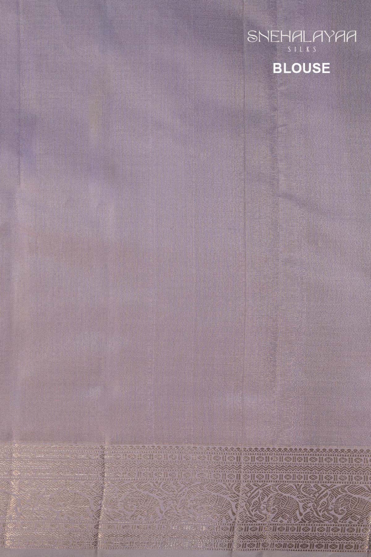 Pale Lavender Kancheevaram Silk Sare