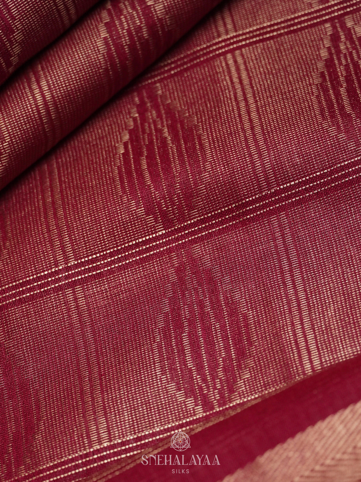 Maroon Bamboo Silk Saree