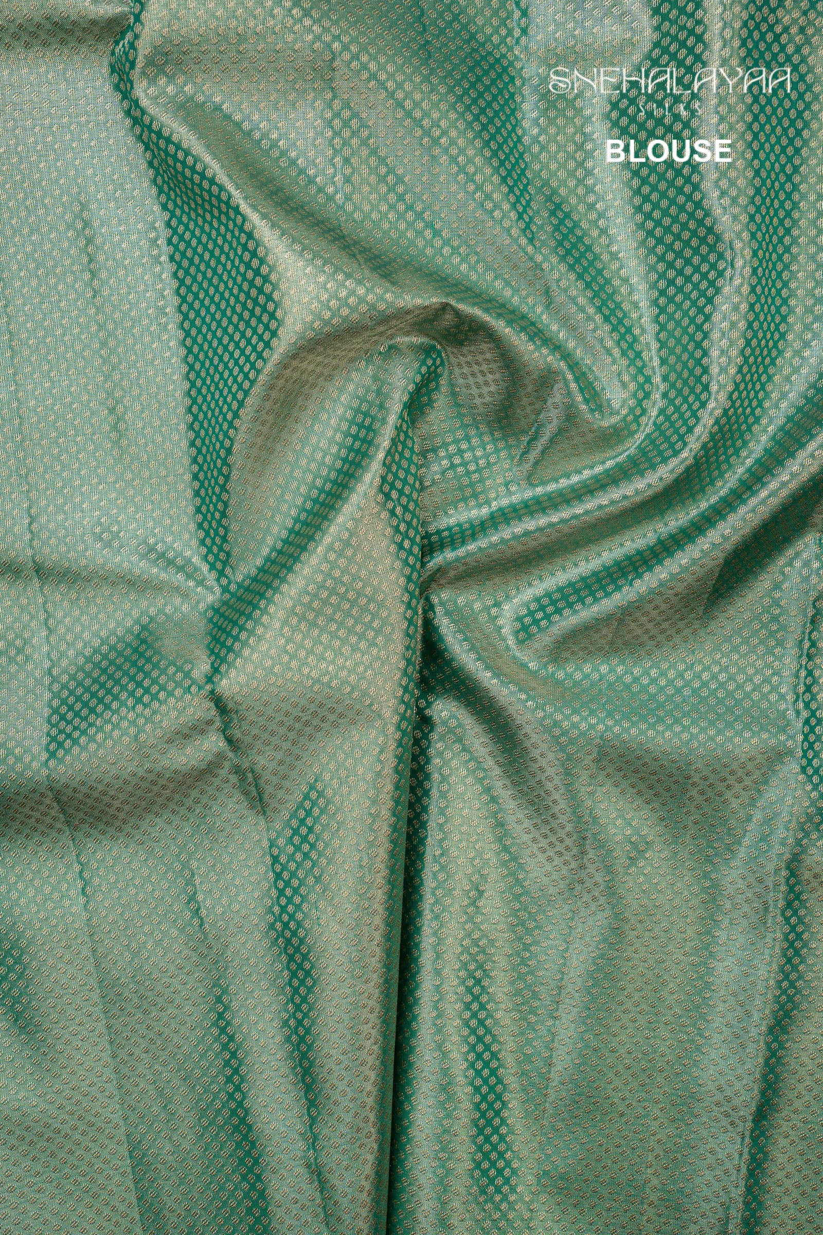 Fern Green Kancheevaram Tissue Silk Saree