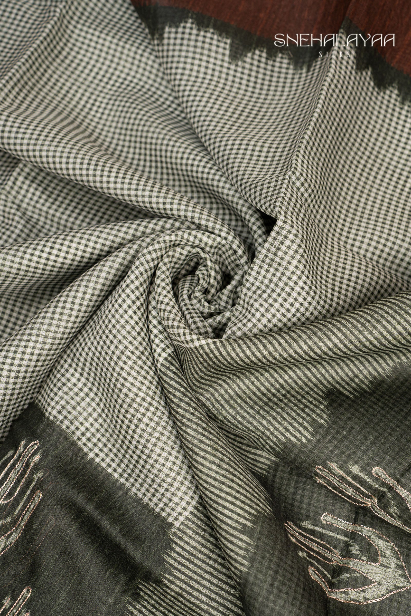 Sage Green Kora Saree