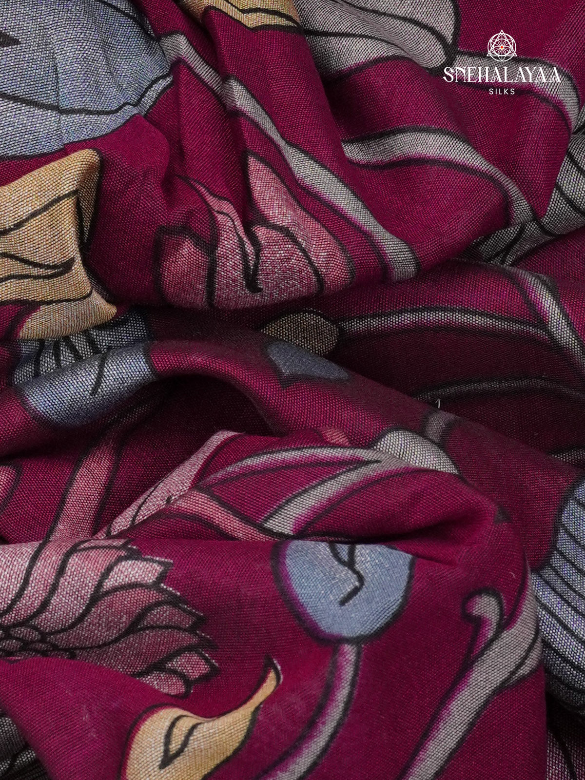 Marron Chanderi Saree