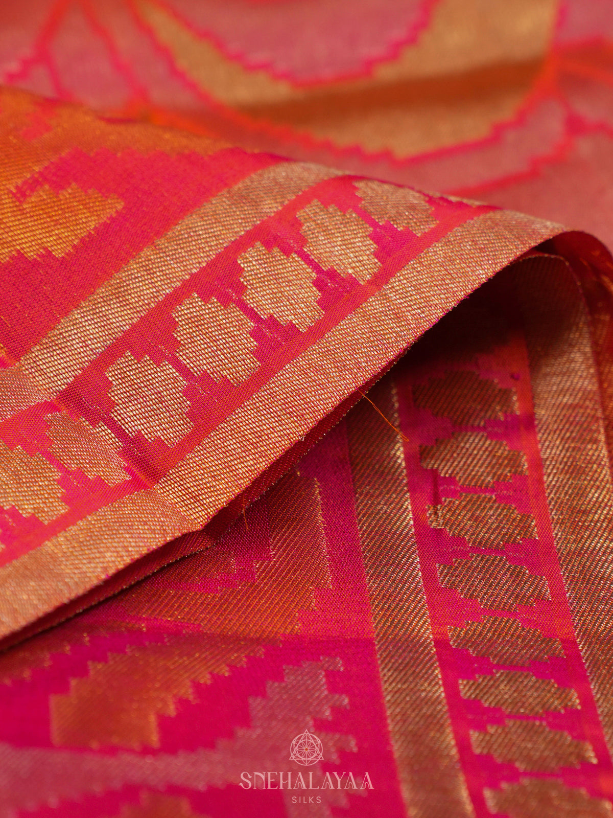 Ruby Red Kanjivaram Silk Saree