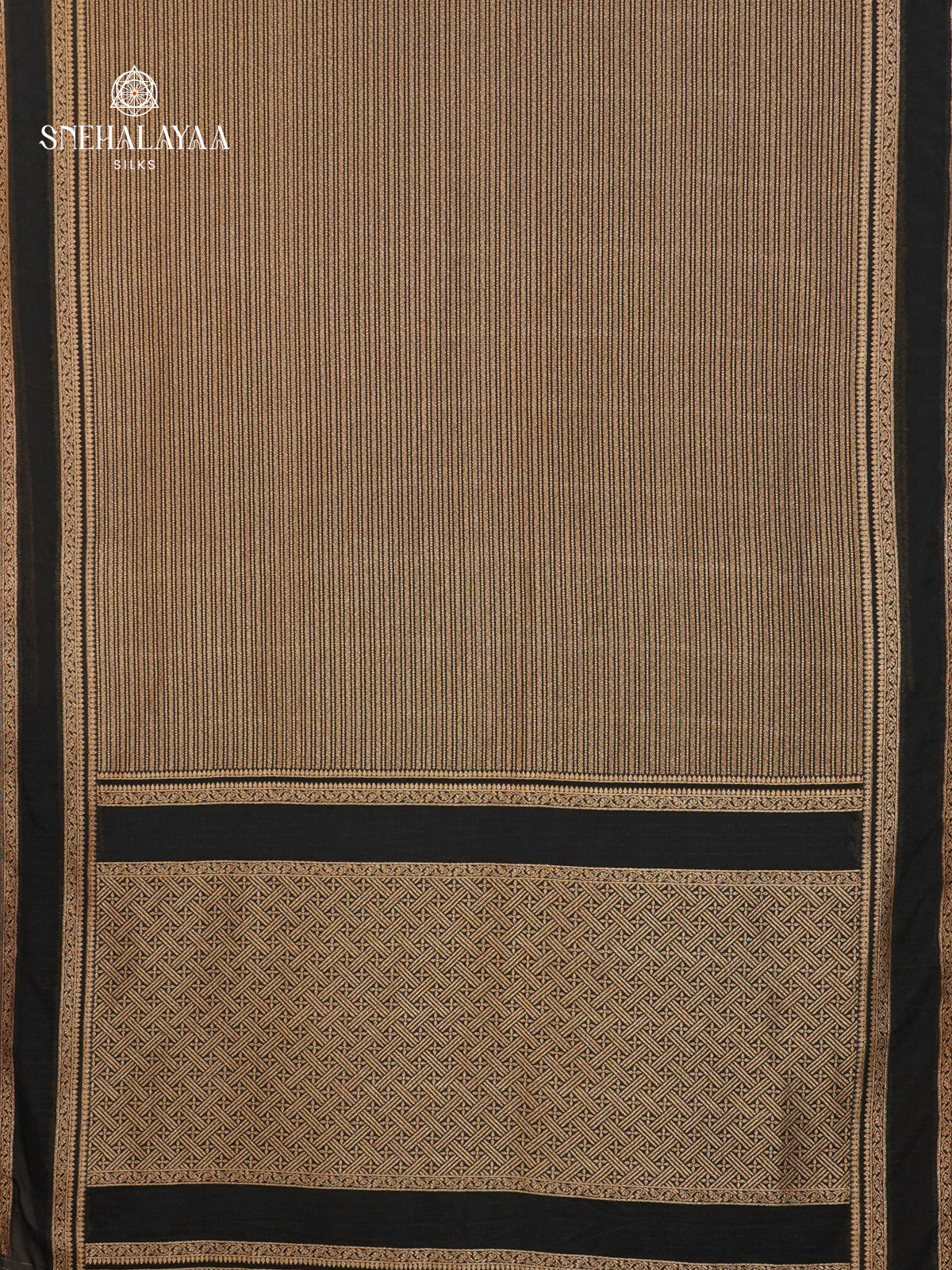 Black Banaras Crepe Silk Saree