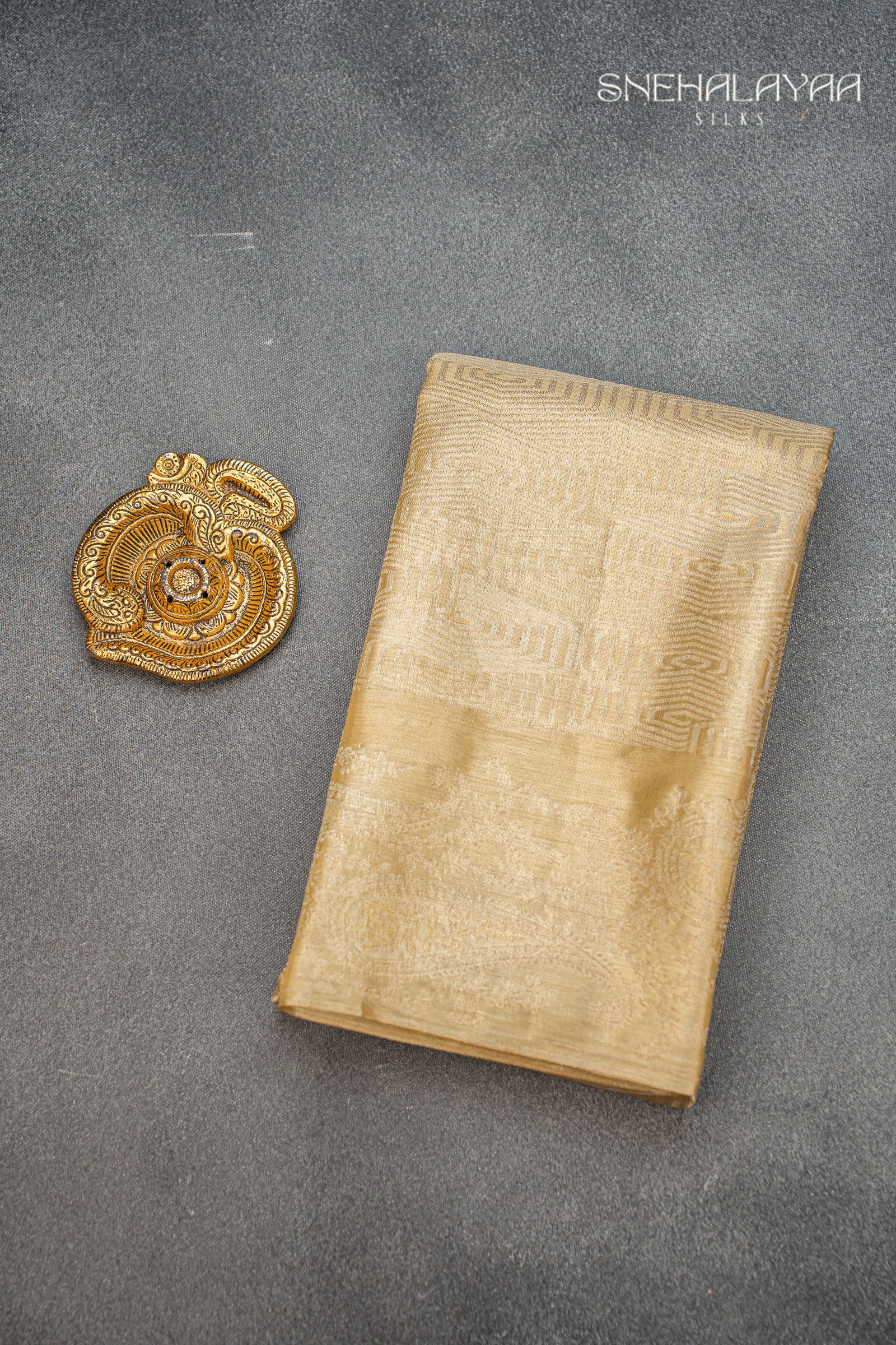 Gold Kancheevaram Silk Saree