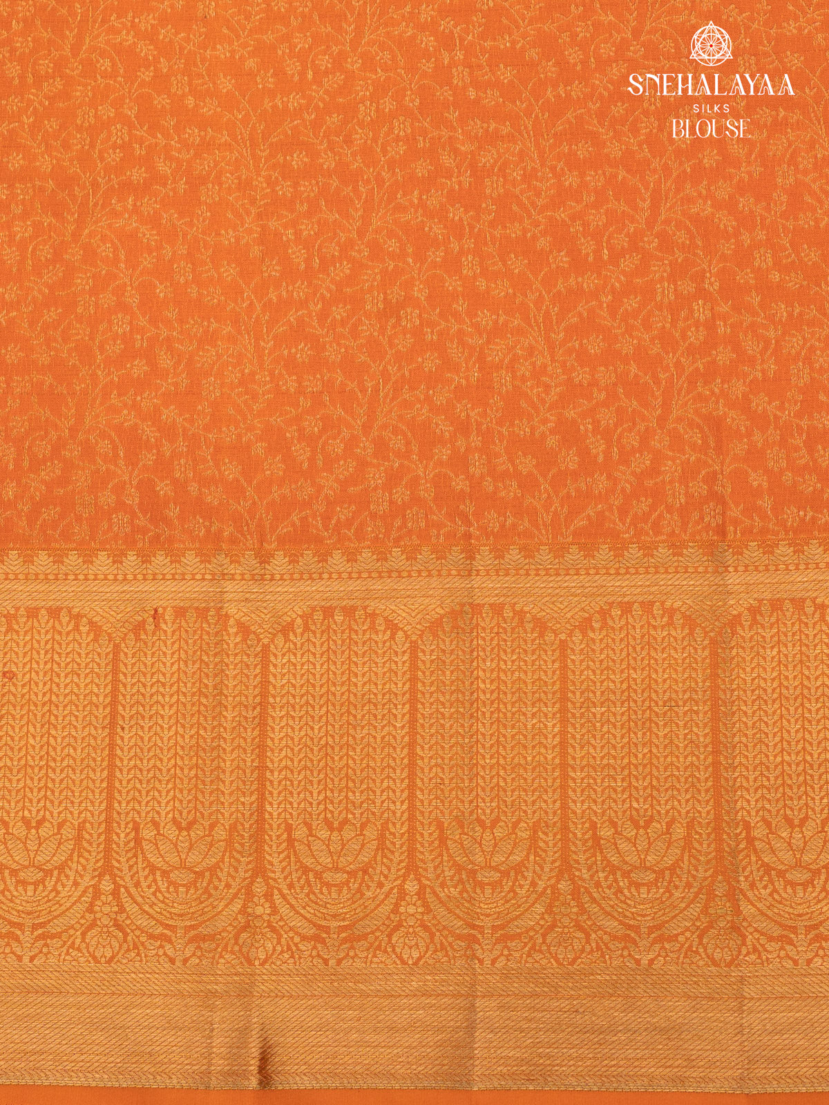 Orange Kanjivaram Silk Saree