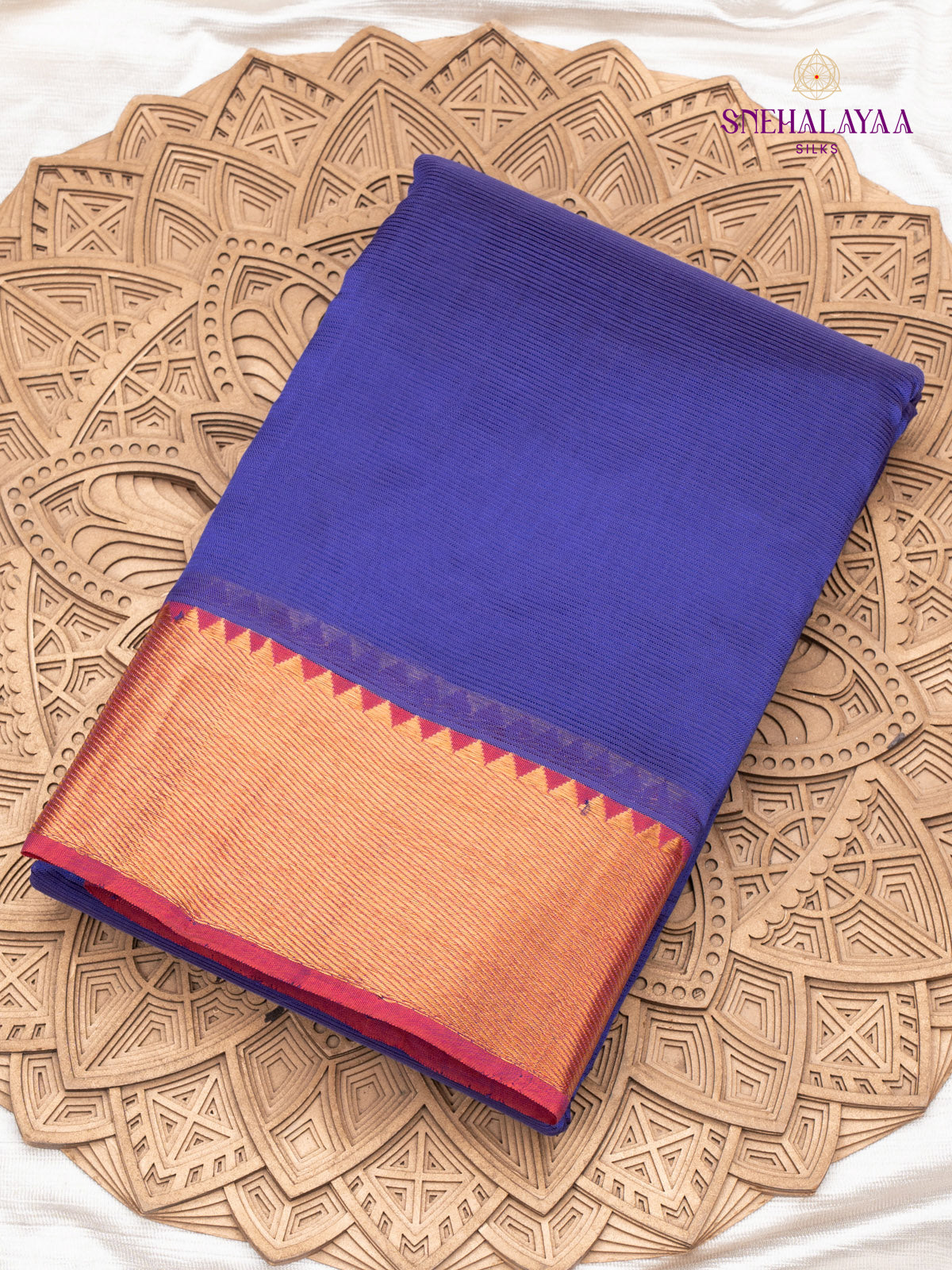 Blue Mangalagiri Silk Cotton Saree