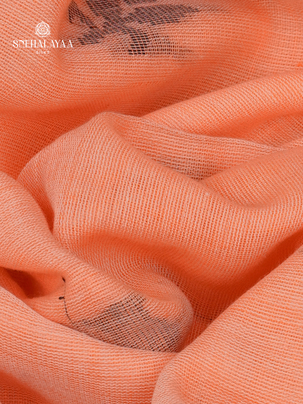 Peach Sambalpuri Cotton Saree