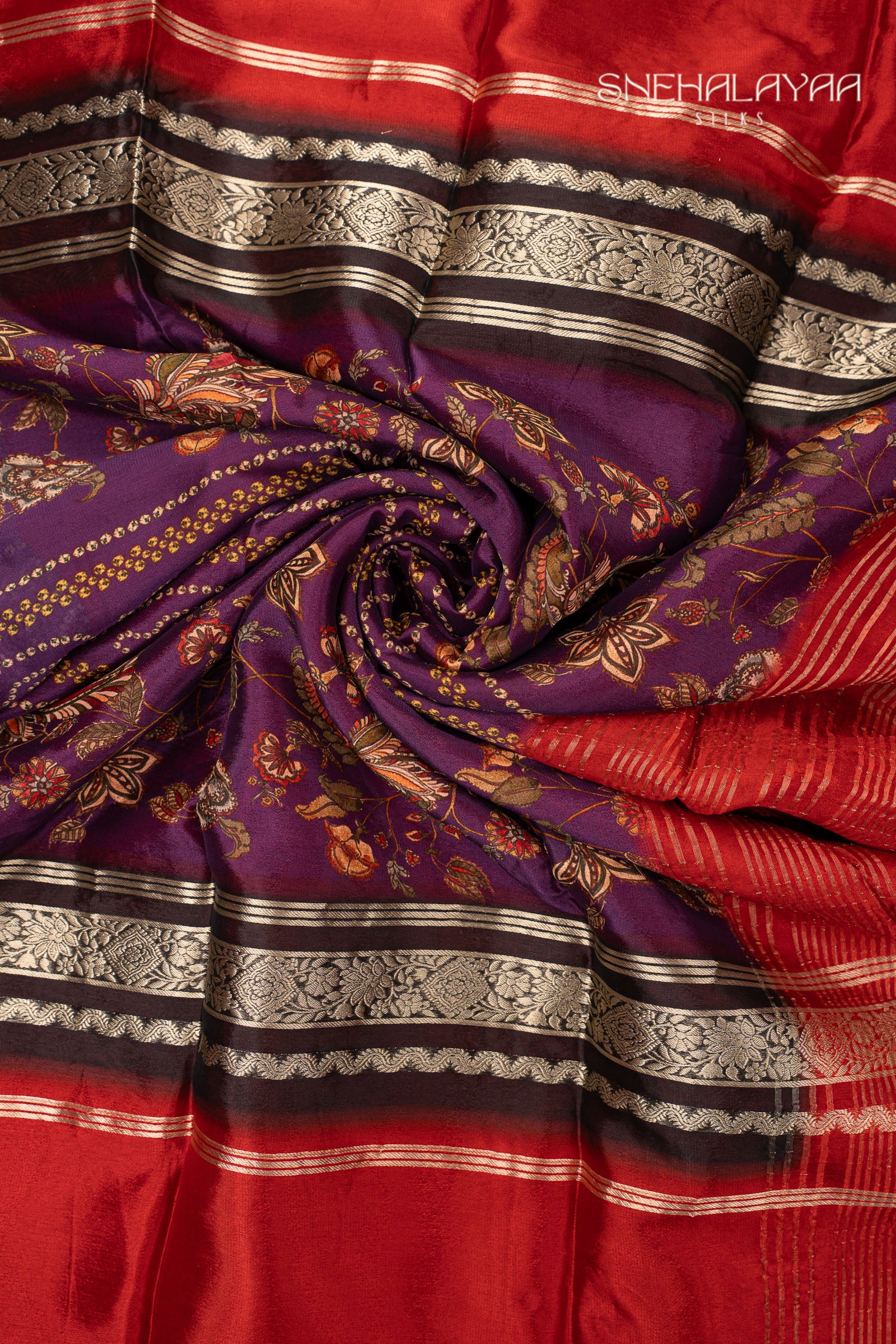 Violet Tissue Organza Saree