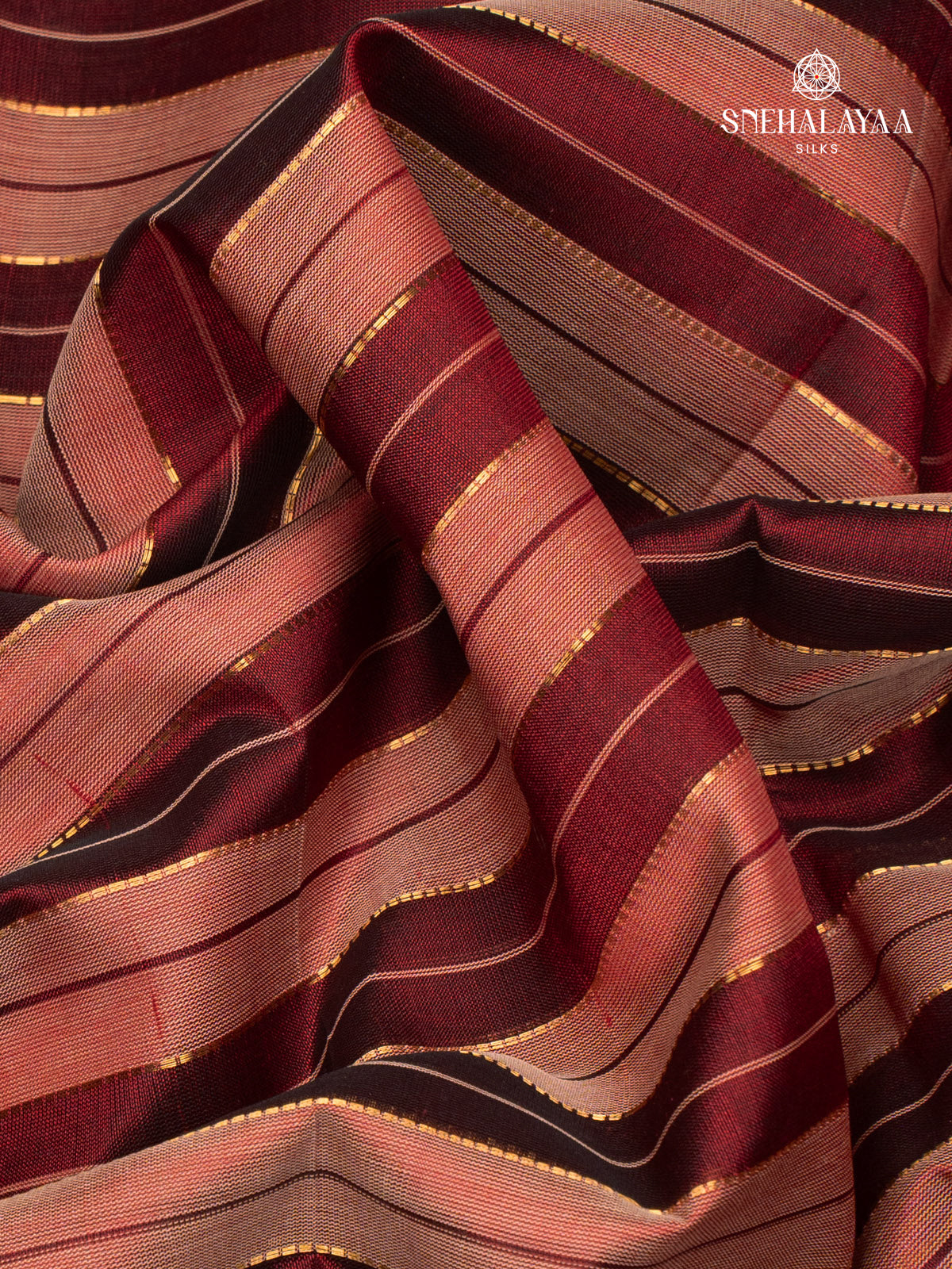 Marron Kanchi Silk Cotton Saree