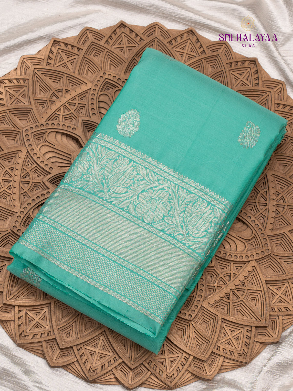 Teal Green Kanjivaram Silk Saree