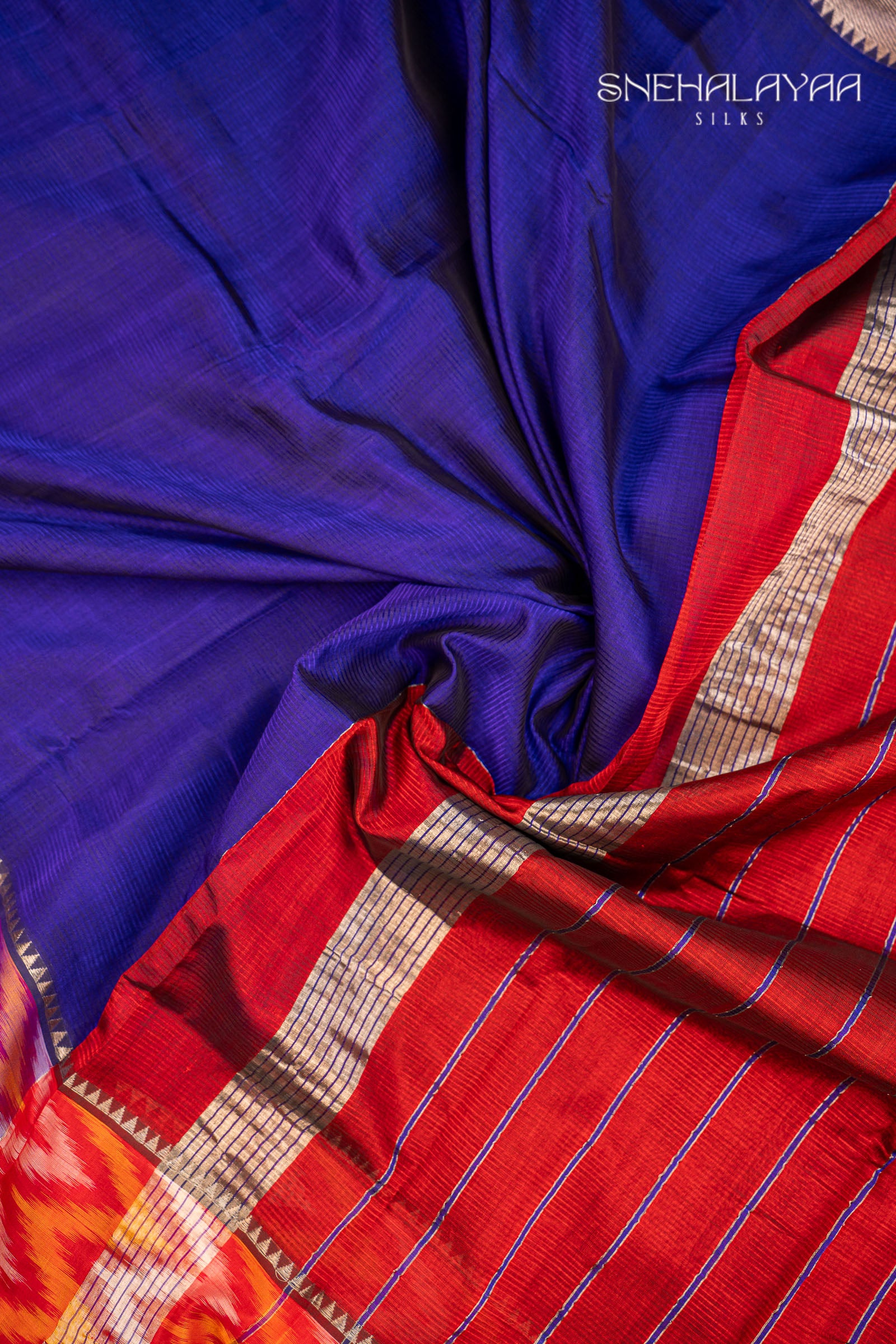 Royal Blue Mangalgiri Silk Saree