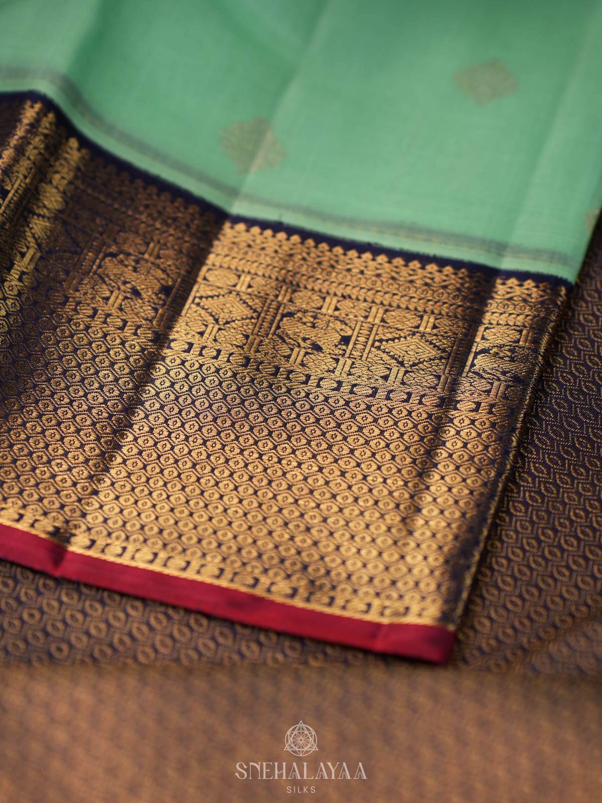Mint Green Kanjivaram Silk Saree