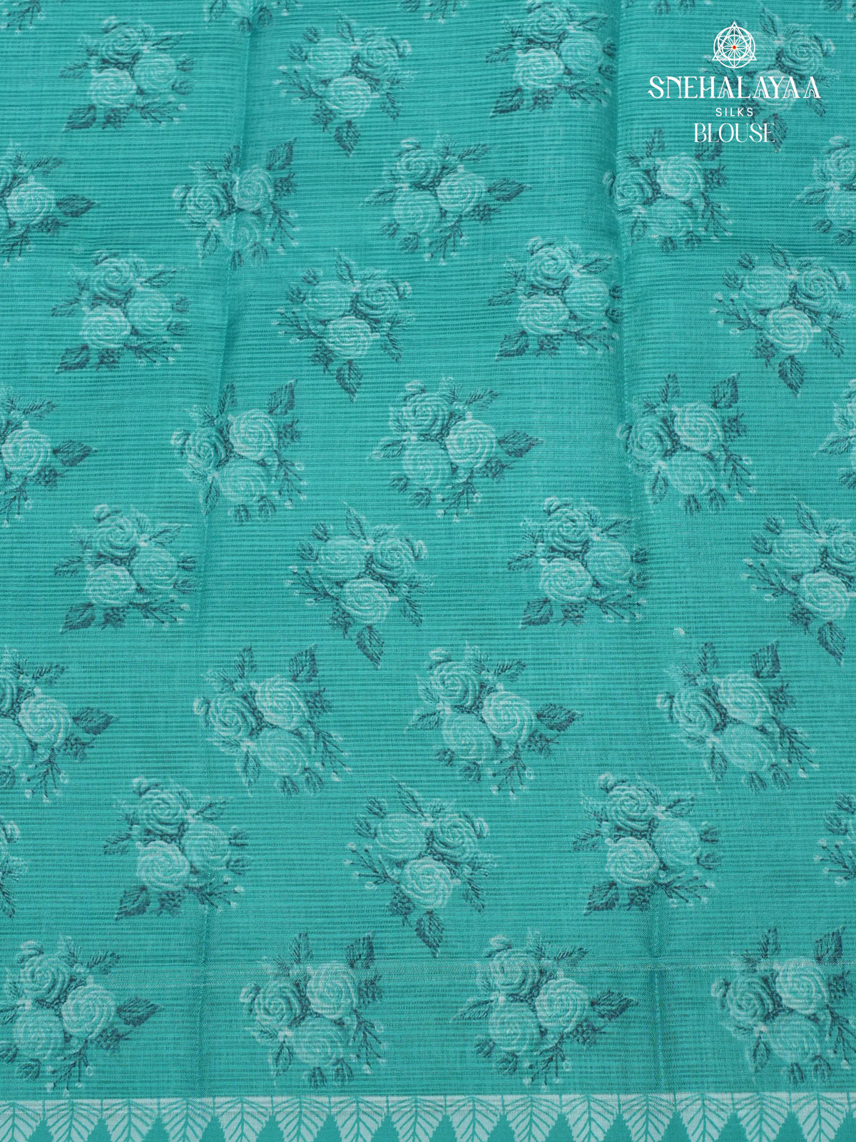 Sky Blue Kota Embroidery Saree