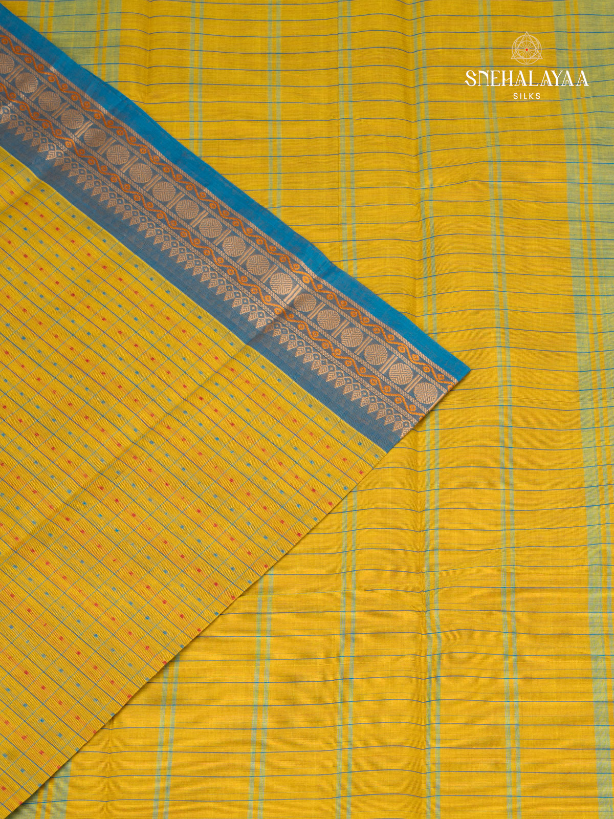 Yellow Chettinad Cotton Saree