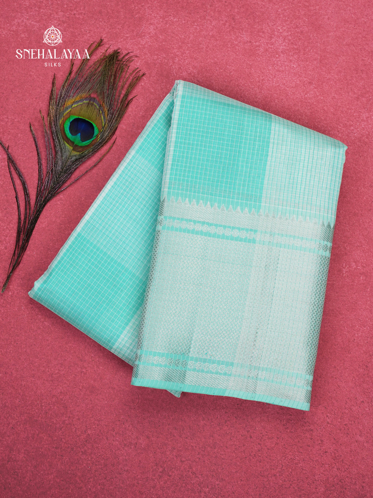Sky Blue Mangalagiri Silk Cotton Saree