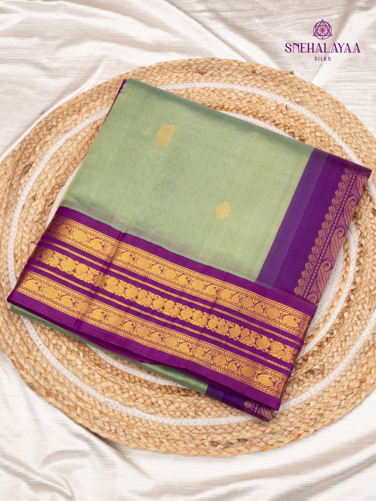Green Kanchi Silk Cotton Saree
