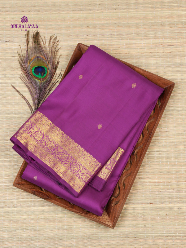 Purple Kanjivaram Silk Saree