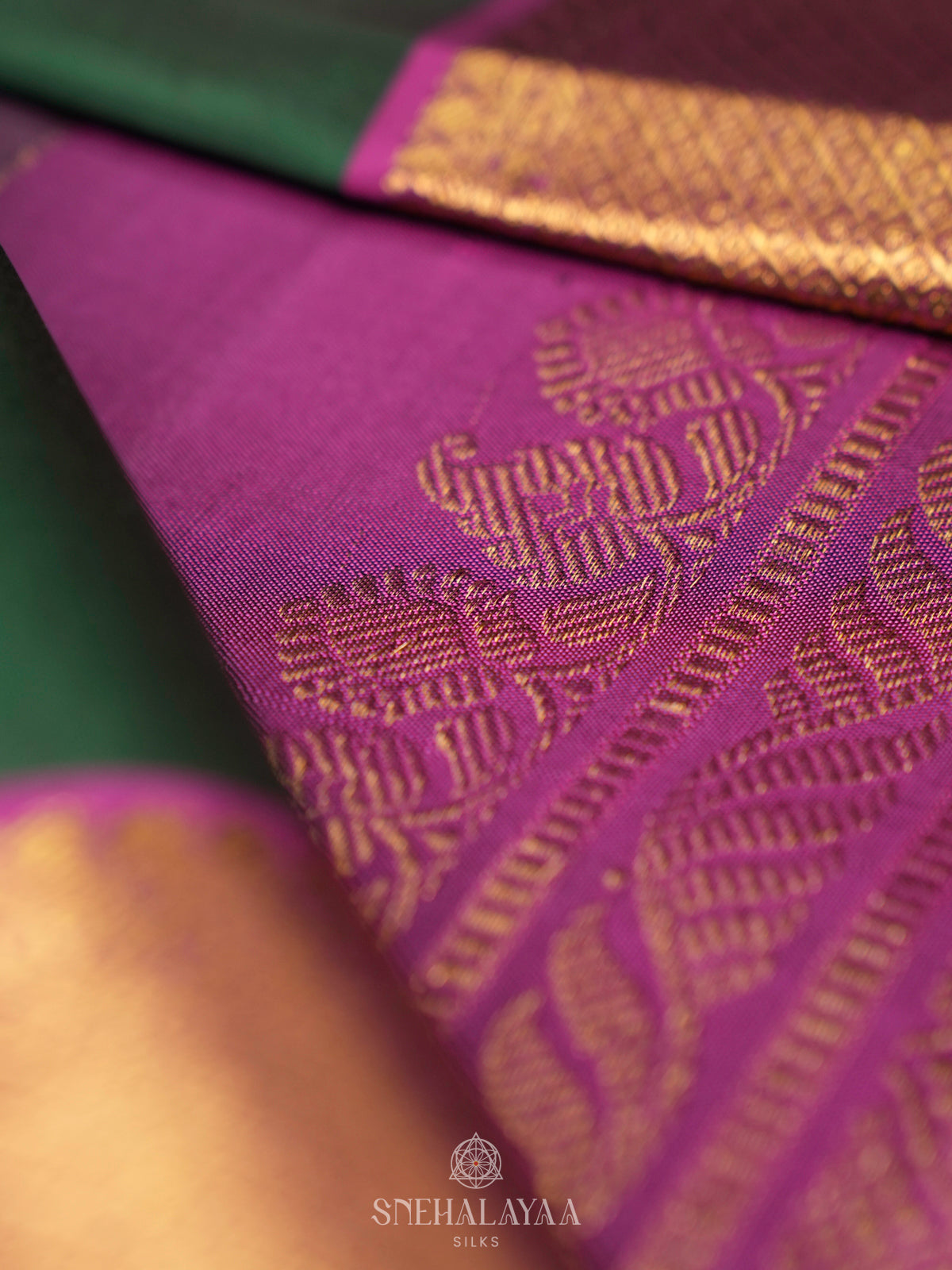 Forest Green Kanjivaram Silk Saree