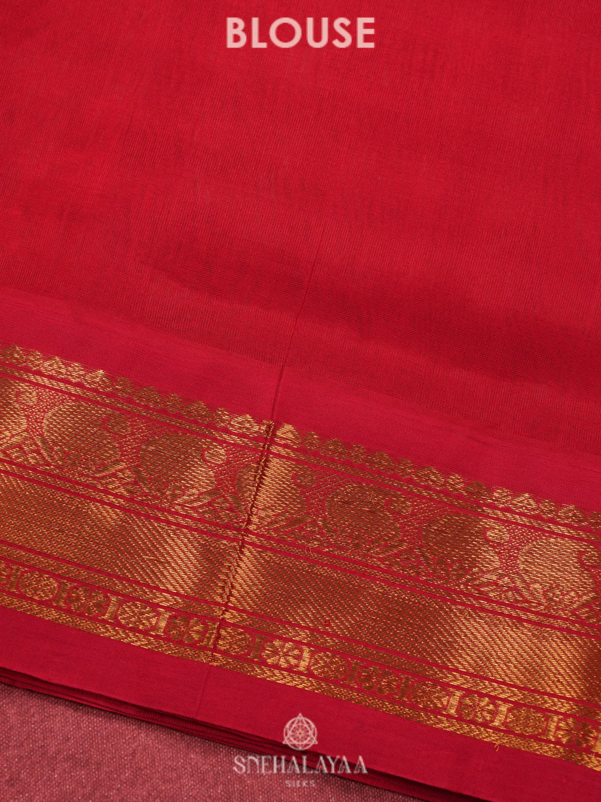 Red Checks Kanchi Silk Cotton Saree