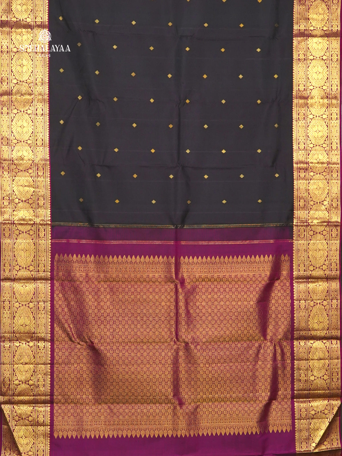 Black Kanjivaram Silk Saree