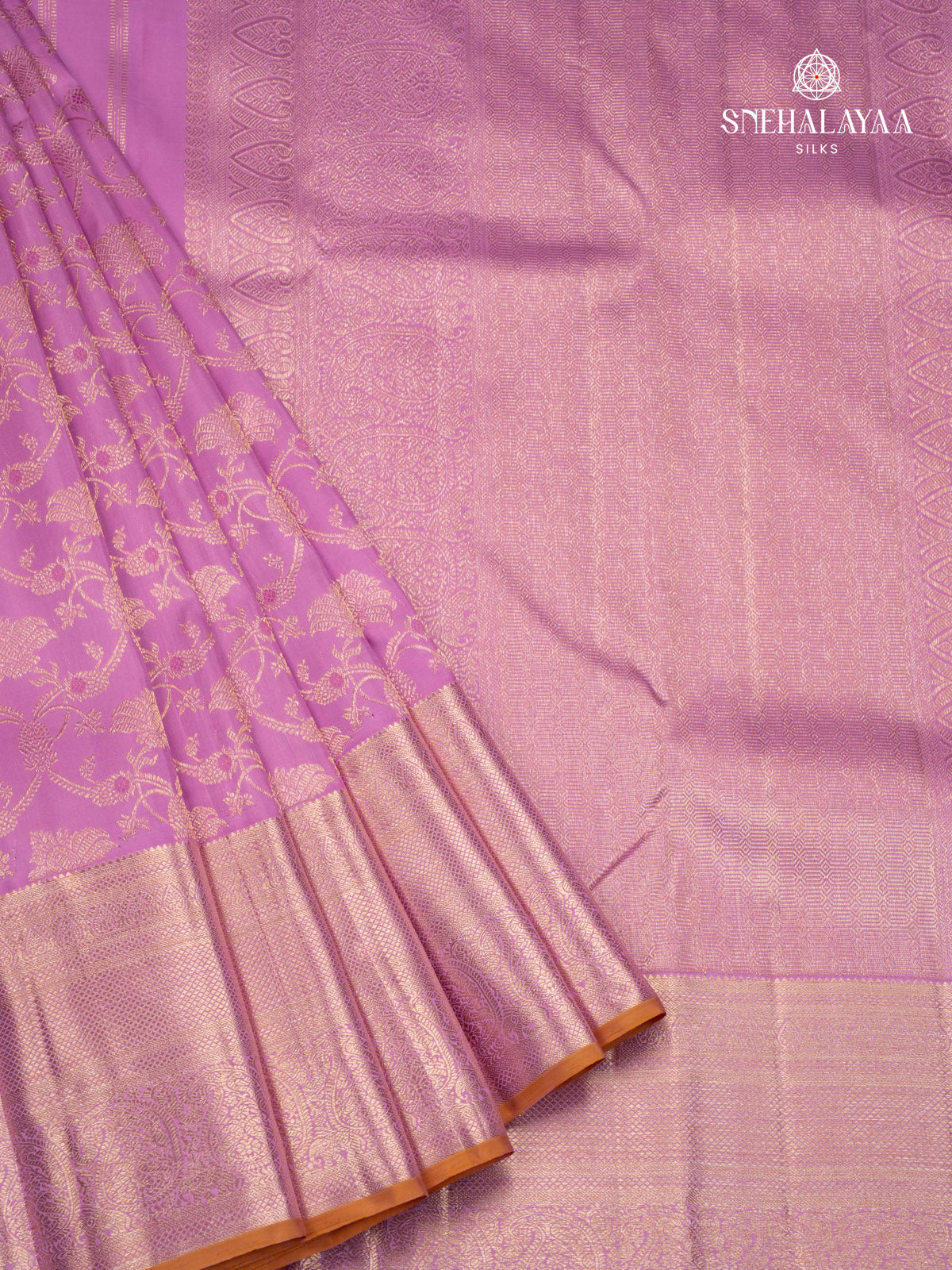 Lavender Kanjivaram Silk Saree