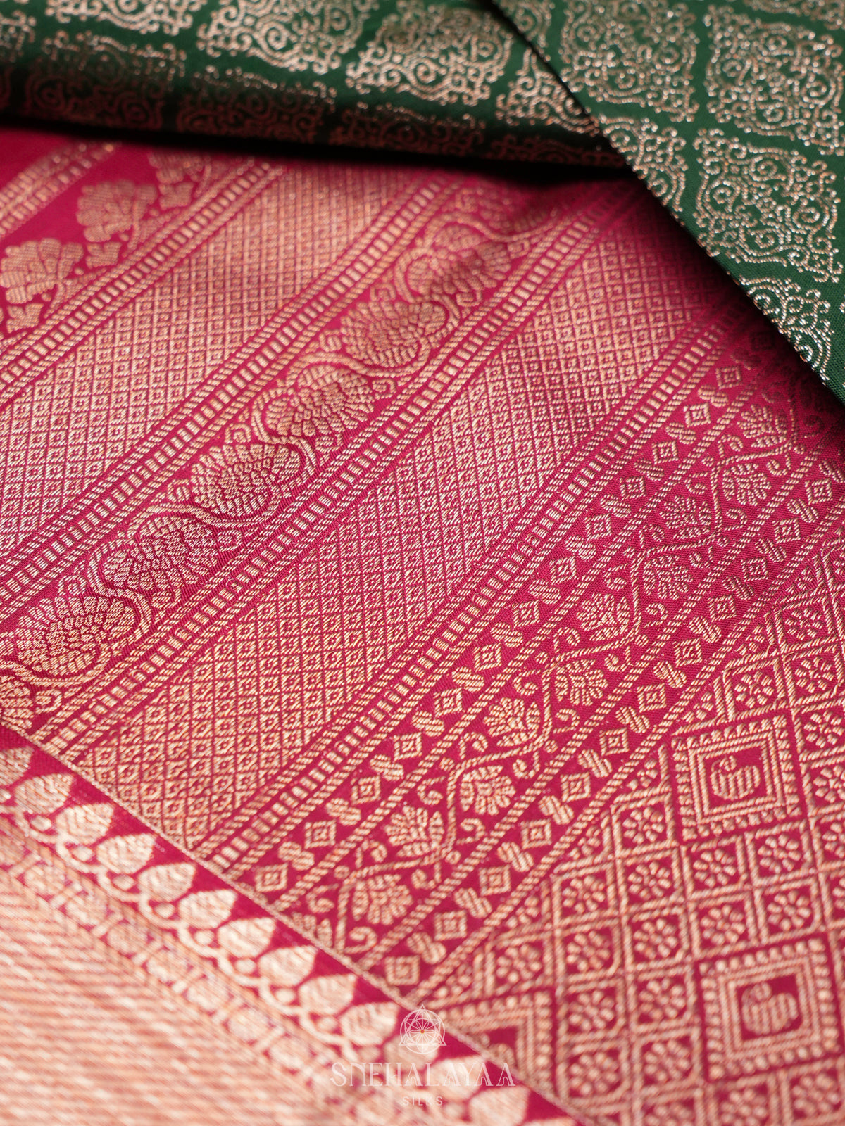 Forest Green Kanjivaram Silk Saree