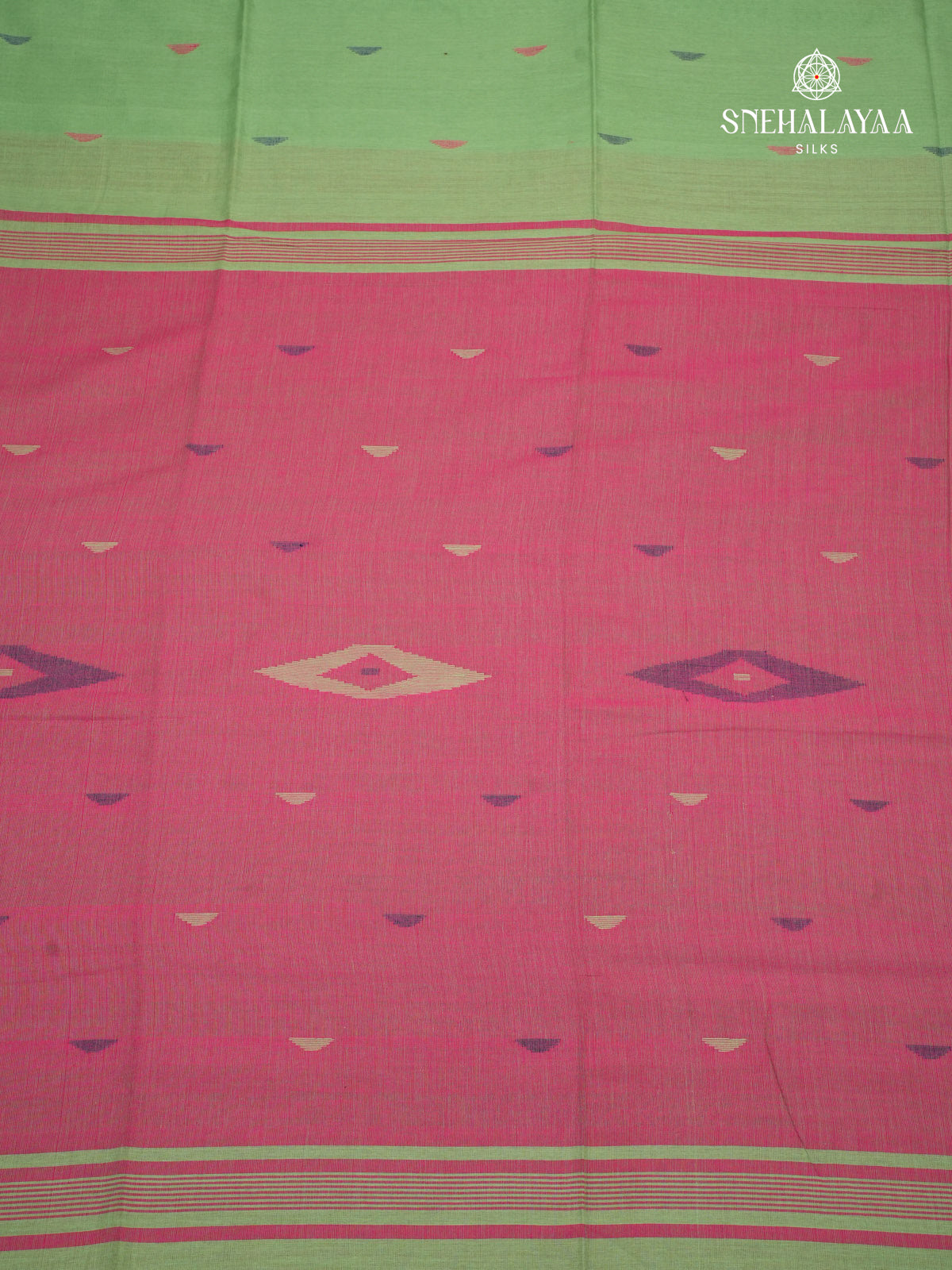 Mint Green Khadi Cotton Saree