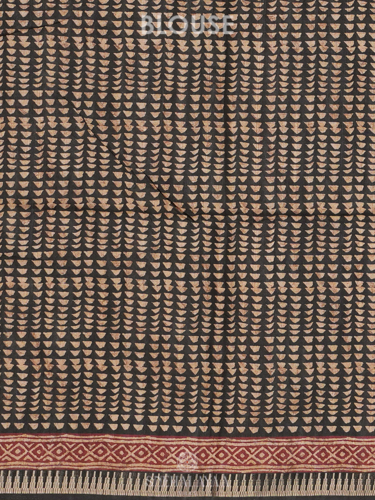 Black Tussar Saree